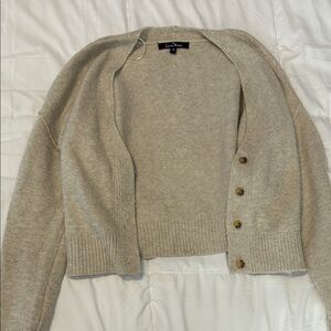 Lou & Grey Women's Beige Cardigan Sweater